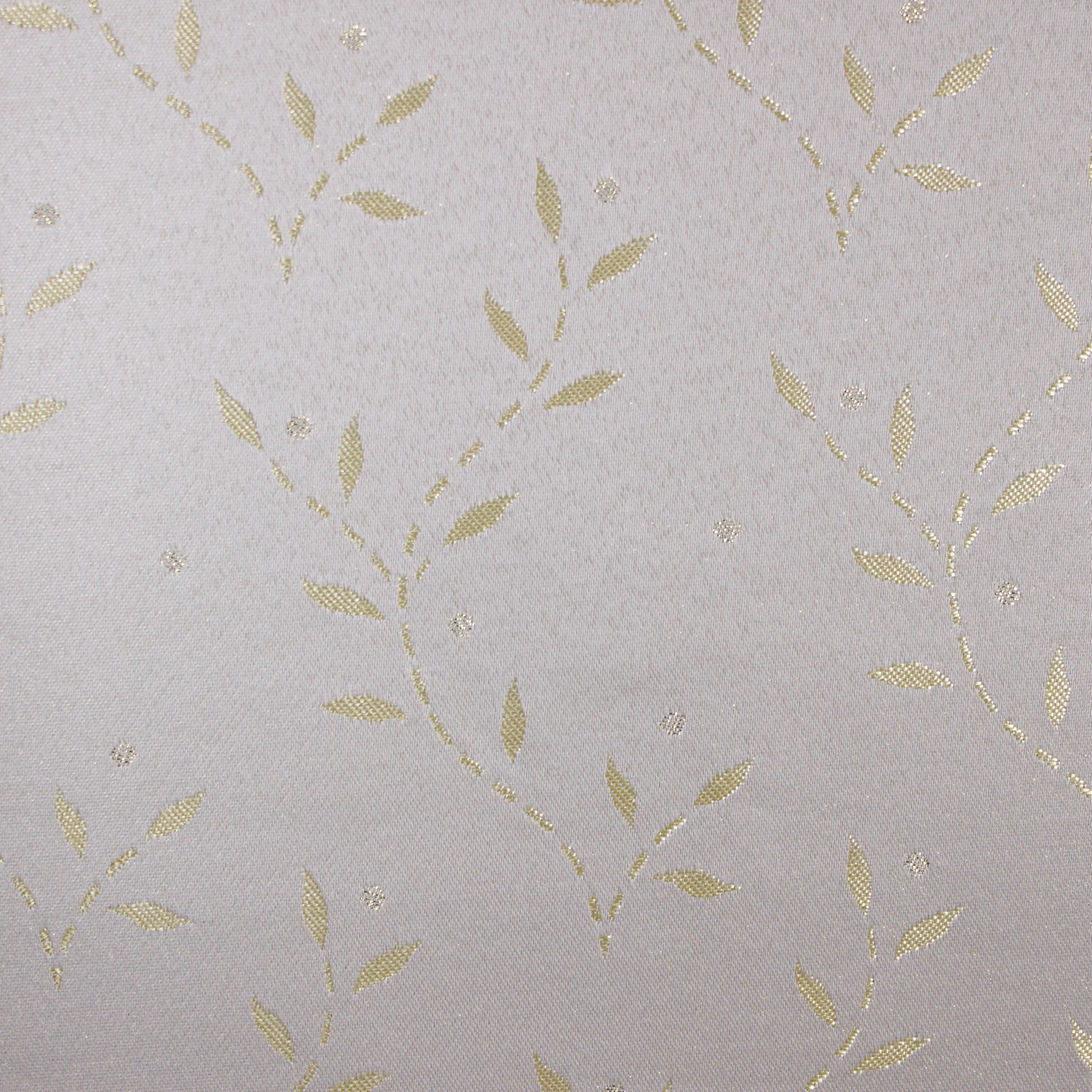 Jacquard Polyester met sierlijke figuren met gouddraad